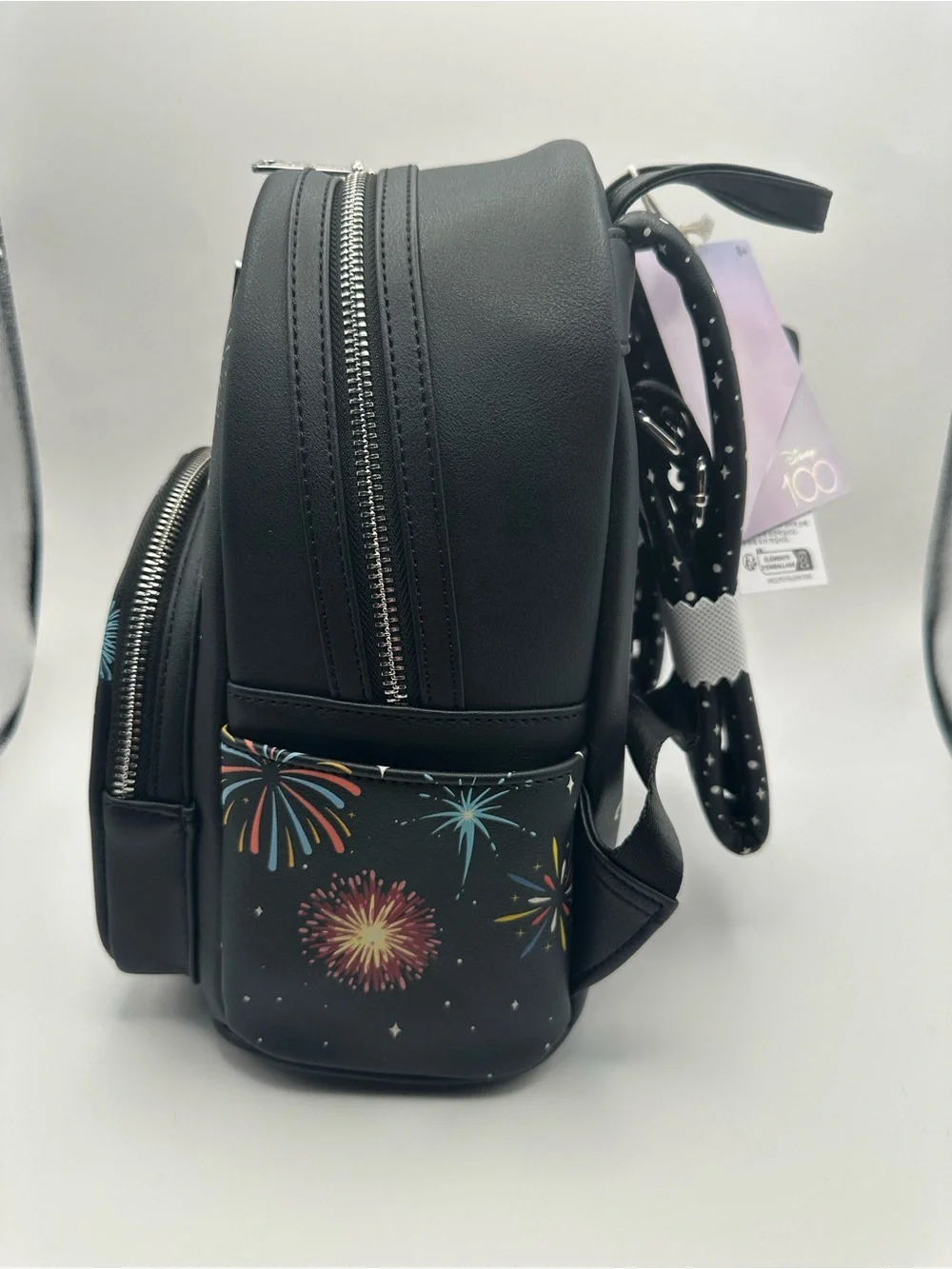 NWT Loungefly light up Disney Parks 100 Years Fireworks Mini Backpack